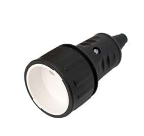 Розетка 16А IP20 250В без заземл. каучук черн. Bylectrica Р16-386