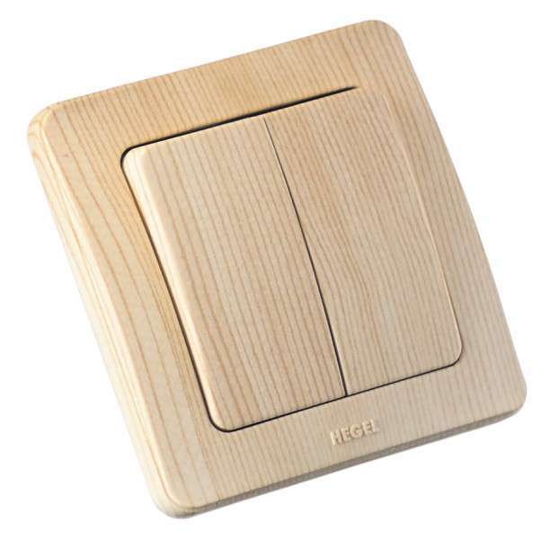 Выключатель 2-кл. СП Мастер 16А IP20 250В сл. кость HEGEL ВС16-351-02