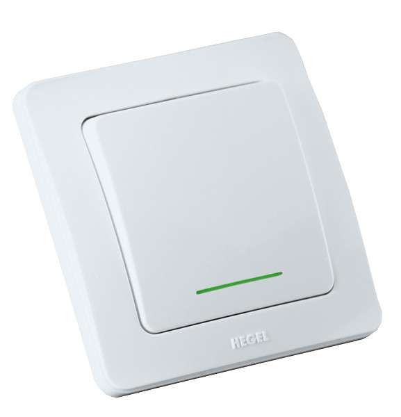 Переключатель 1-кл. СП Мастер 16А IP20 250В с индикацией бел. HEGEL ВС16-362