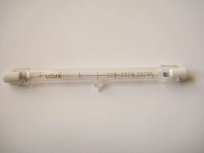 Лампа галогенная КГ 220-230-200 200Вт линейная R7s 3200К 230В (24) Лисма 350194000