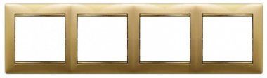 Рамка 4-м Valena горизонт. матов. зол. (блист.) IEK 694368