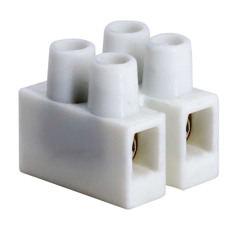 Колодка клеммная 2х4кв.мм 32А полипропилен 450В 85град.C бел. DKC 43302PL/B