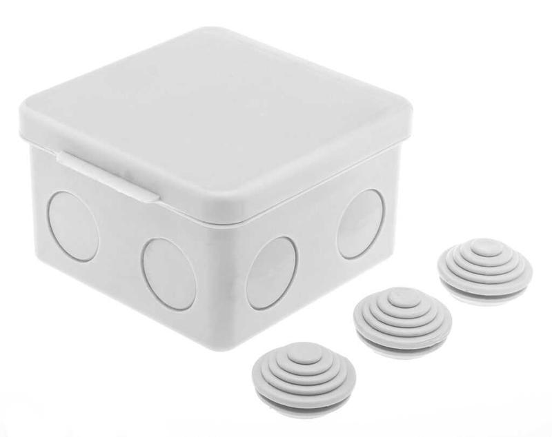 Коробка распределительная ОП 80х80х55мм IP54 Standart без отверстий (3муфты) сер. ГУСИ С3В80