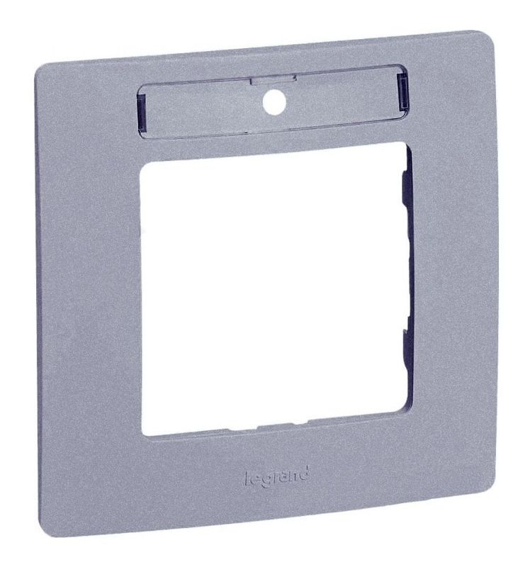 Рамка 1-м Etika с держателем для маркировки алюм. IEK 672556