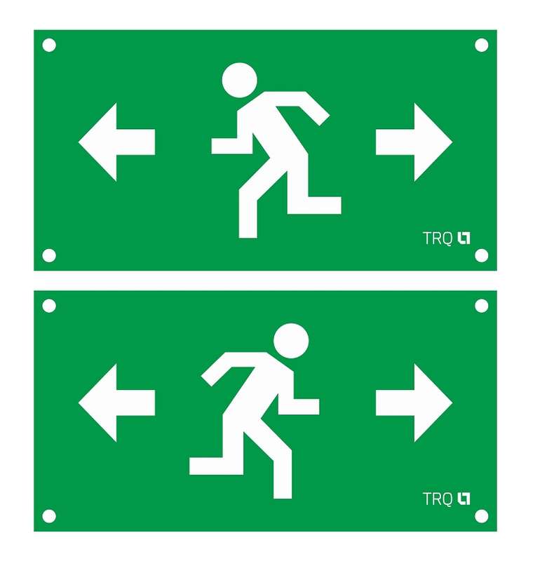 Пиктограмма "Аварийный выход налево/направо" ПЭУ 020 240х125 РС-M (уп.2шт) СТ 2502002150