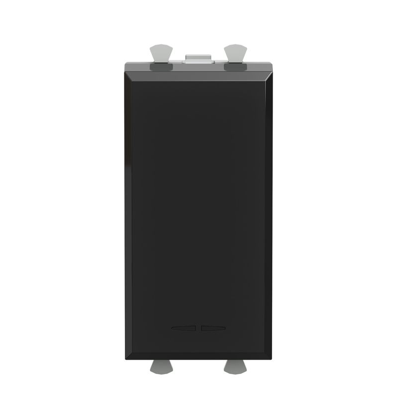 Выключатель модульный 1-кл. 2п 1мод. Avanti "Черный квадрат" DKC 4402221