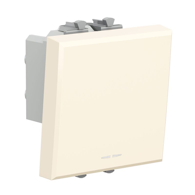 Выключатель модульный 1-кл. 2п 2мод. Avanti "Ванильная дымка" 16А IP20 беж. DKC 4405222