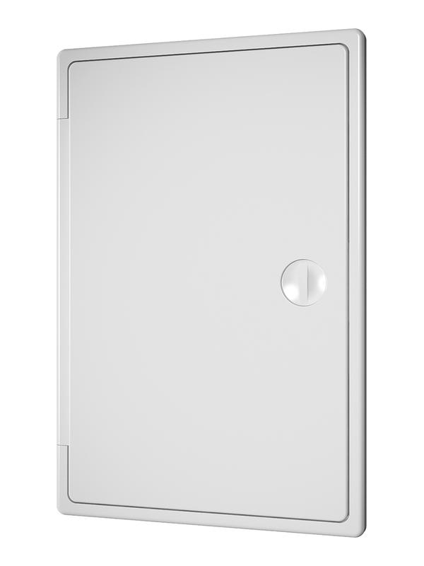 Люк-дверца ревизионная накладная 150х200мм с ручкой-задвижкой АБС бел. EVECS ЛТ1520П