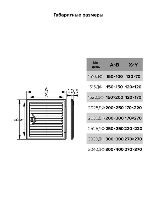 Люк-дверца Декофот ревизионная накладная 200х250мм с ручкой-задвижкой АБС бел. EVECS 2025ДФ