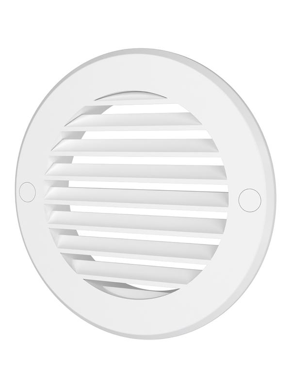 Решетка вентиляционная наружная круглая 136мм фланец 100 бел. ERA 10РКН