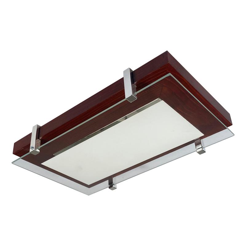 Светильник НББ 06-40 "Полесье" 280х160 М40 бел./корпус вишня /держатель хром (инд. упак.) Элетех 1005205882