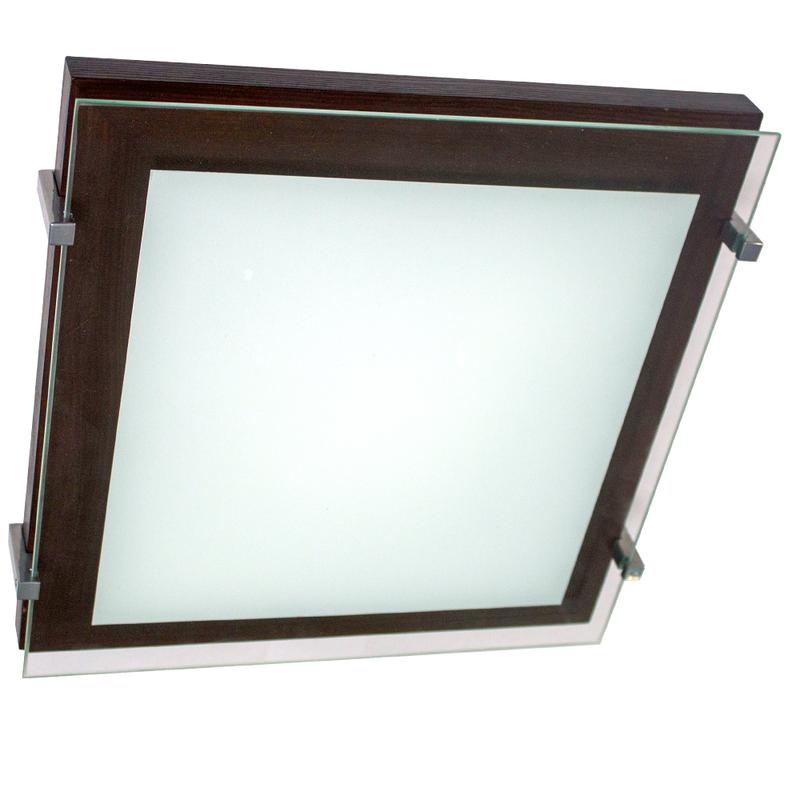 Светильник НПБ 09-3х40-003 "Полесье" 400х400 М97 бел. /корпус венге /держатель хром (инд. упак.) Элетех 1005205895