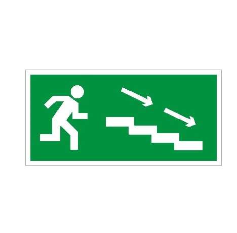 Пиктограмма "По лестнице вниз направо" ПЭУ 004 250х115 SIRAH СТ 2502001880