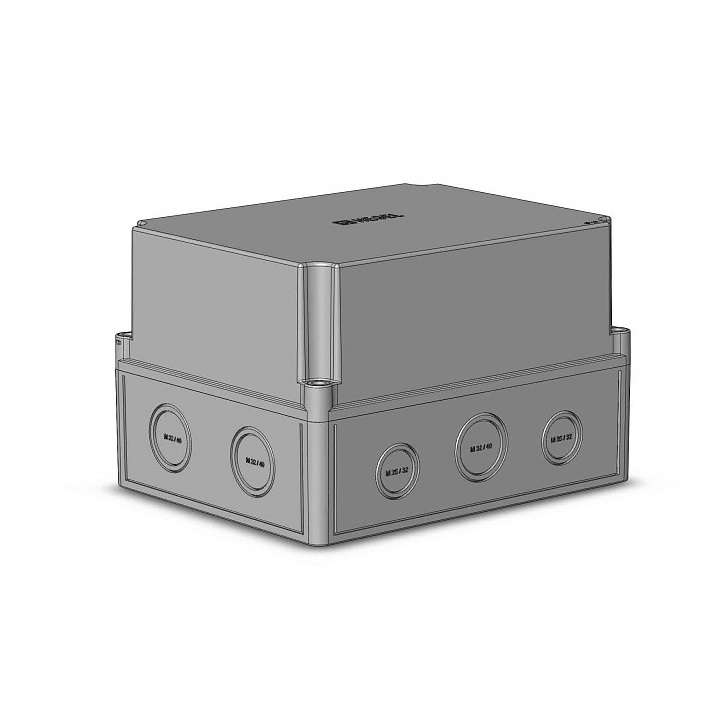 Коробка ПС высокая крышка сер. DIN HEGEL КР2803-313