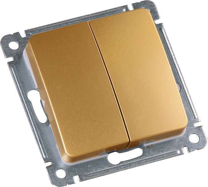 Выключатель 2-кл. СП 10А 250В механизм зол. HEGEL ВС10-451-07