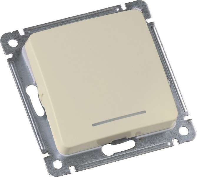 Переключатель 1-кл. СП 16А 250В с индикацией механизм сл. кость HEGEL ВС10-462-01