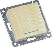 Механизм кнопки звонковой СП 1-кл 16А 250В с индик. сосна HEGEL ВС10-432-02