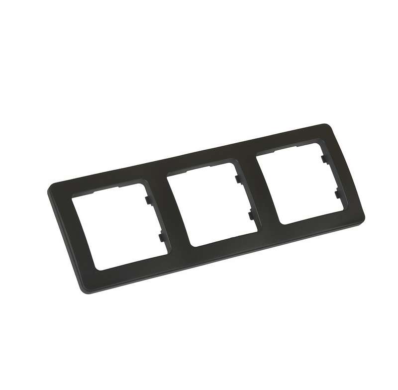 Рамка 3-м СП черн. HEGEL Р403-08