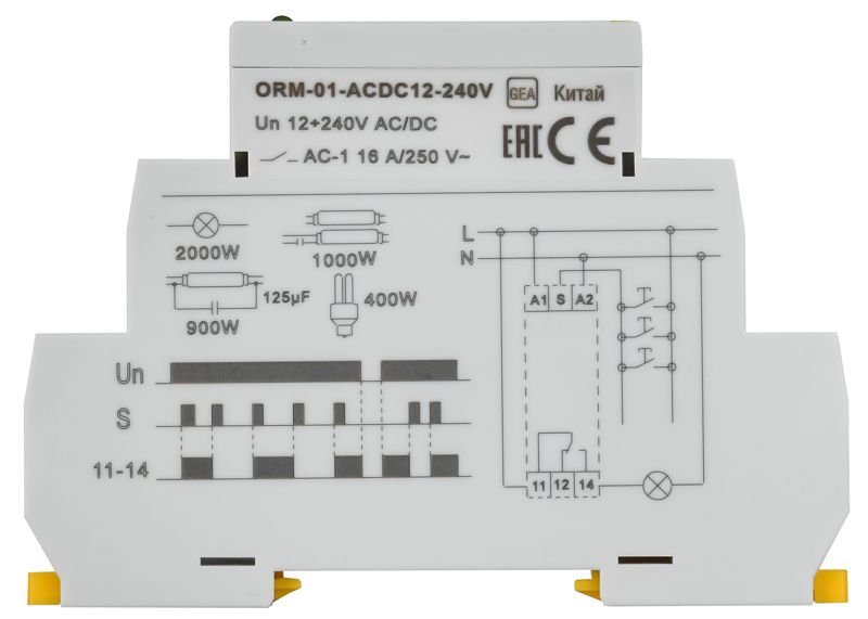 Реле импульсное ORM 1 конт. 12-240В AC/DC IEK ORM-01-ACDC12-240V