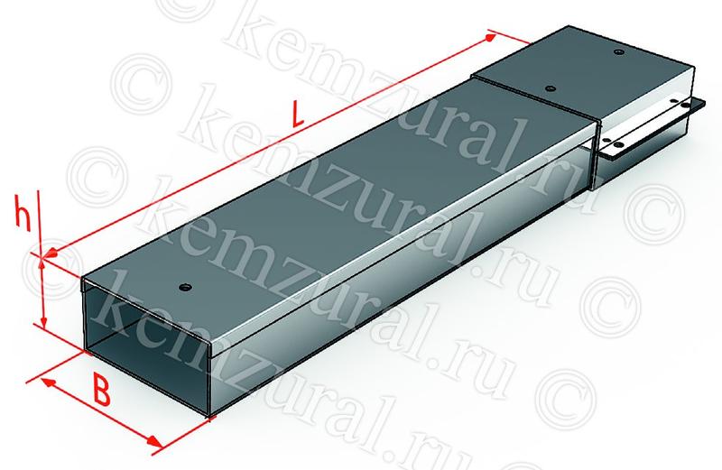 Короб мет. с крышкой СП 50х50 L2000 сталь 1.2мм УТ1.5 КЭМЗ 381 050524 54