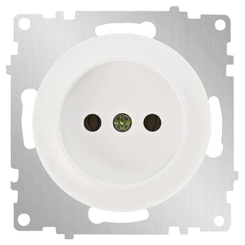 Розетка 1-м СП Florence 16А IP20 без заземл. винтов. контакты механизм бел. (1E10301300) OneKeyElectro 2172766