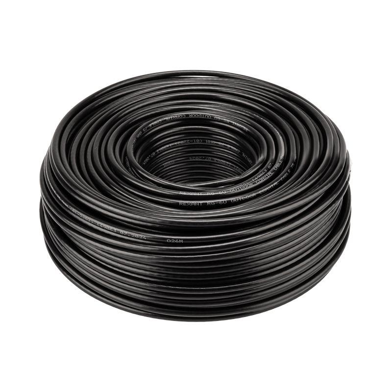 Кабель RG-6U (64%) 75Ом 100м OUTDOOR (м) REXANT 01-2202