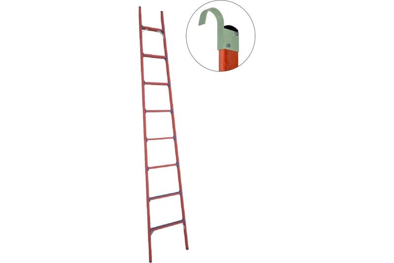 Лестница приставная диэлектрическая ЛСПД-3.0 Евро Крюки стеклопластик. Антиток Д471551