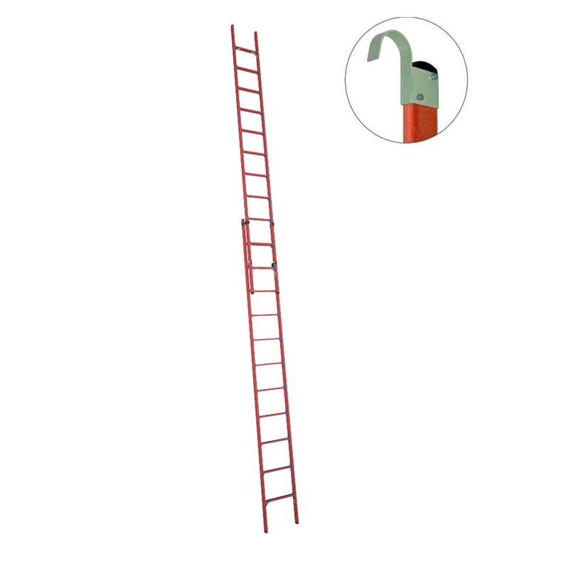 Лестница приставная диэлектрическая ЛСПРД-7.0 Евро Крюки раздвижная стеклопластик. Антиток Д471578