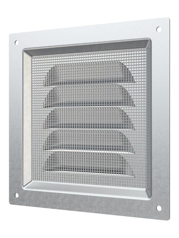 Решетка вентиляционная вытяжная стальная с оцинк. покрытием 125х125мм ERA 1212МЦ