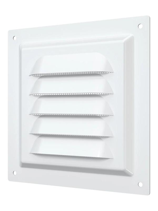 Решетка вентиляционная вытяжная стальная с покрытием полимерной эмалью 125х125мм ERA 1212МЭ