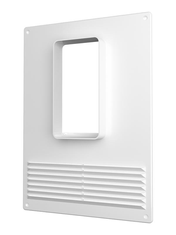 Площадка торцевая вертикальная пластиковая с решеткой 180х250мм фланец 60х120мм ERA 612ПТВР