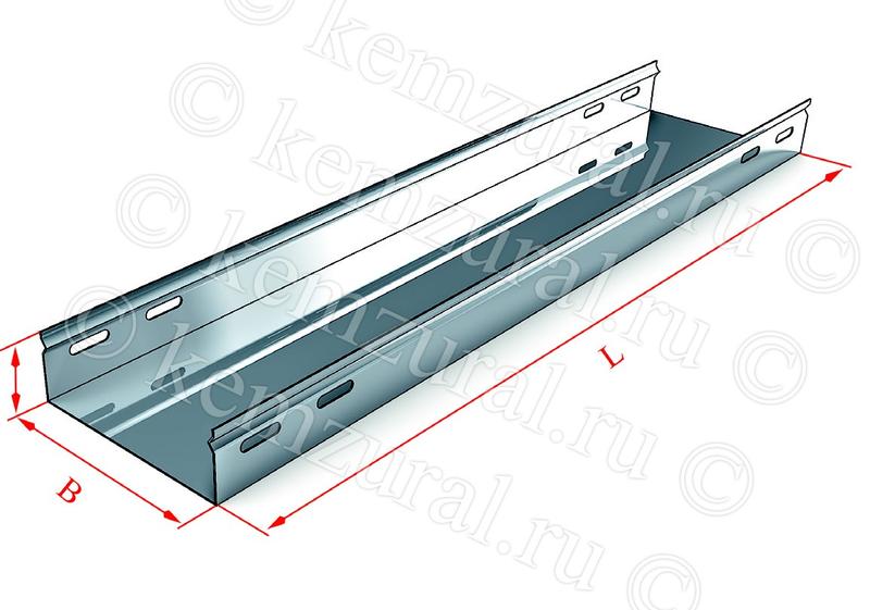 Лоток листовой неперфорир. 400х65 L2000 1.5мм ЛМГЗ УТ2.5 КЭМЗ 237 403325 15