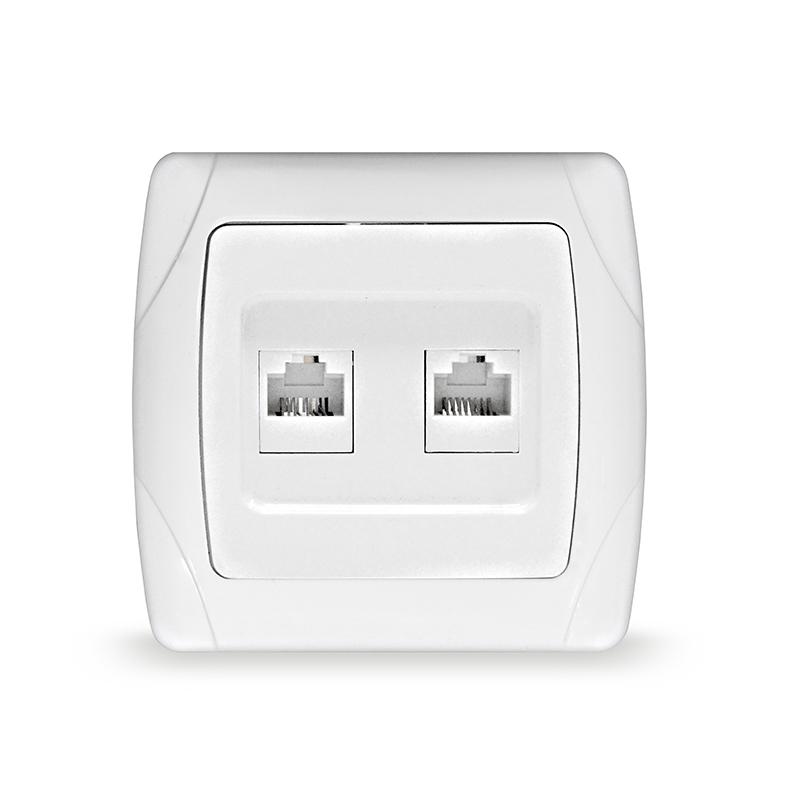 Розетка компьютерная 2-м Маргарита бел. UNIVersal 1083