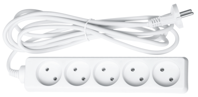 Удлинитель 5х3м без заземл. 16А IP20 61 311 NPE-S-05-300-X-2х1 Navigator 61311