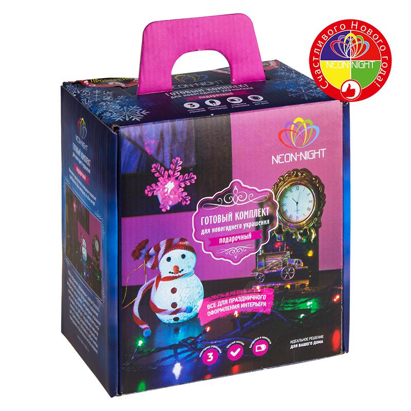 Набор готовый для новогоднего украшения "Подарочный" 27LED 3Вт IP20 цвет гирлянд мультиколор Neon-Night 500-069
