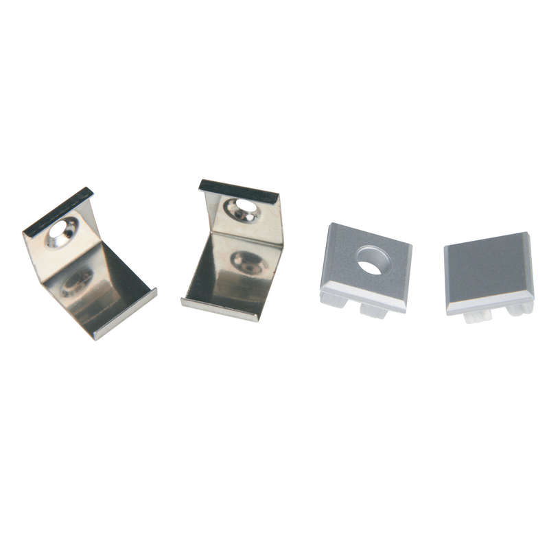 Набор аксессуаров UFE-N05 SILVER A POLYBAG для алюм. профиля крепеж. скобы 4шт сталь заглушки 4шт пластик серебр. Uniel UL-00000625