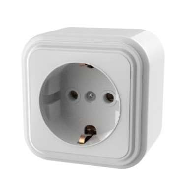 Розетка 1-м ОП Викинг с заземл. бел. БЕЛТИЗ RA16-133-Б