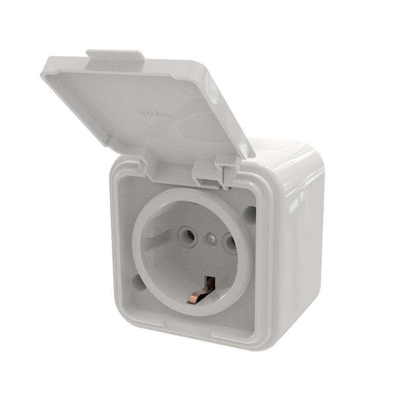 Розетка 1-м ОП Викинг с заземл. бел. БЕЛТИЗ RA16-211-Б