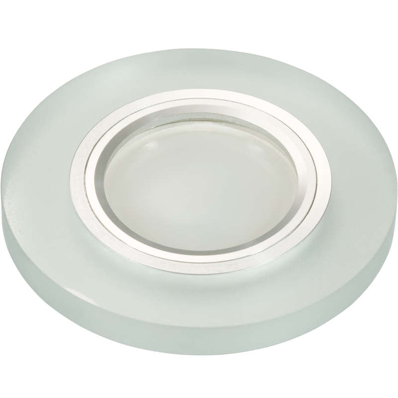 Светильник декоративный Luciole DLS-L112 GU5.3 CHROME/MATT CLEAR GU5.3 встраив. доп. светодиод. подсветка 3Вт без лампы основание метал. хром отделка матов. стекло прозр. Fametto UL-00000365