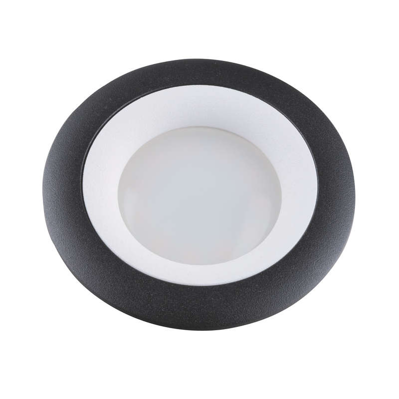 Светильник декоративный встраиваемый DLS-V107 GU5.3 BLACK+WHITE "Vernissage" без лампы GU5.3 металл черн.-бел. Литой Fametto UL-00000350