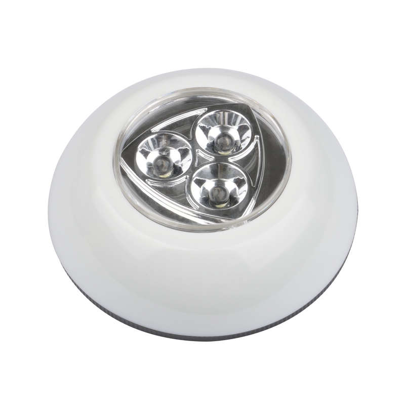Светильник-ночник DTL-360 Круг/White/3LED/3ААА пушлайт питание от 3-х батареек ААА (в комплект не входят) бел. Uniel UL-00001992