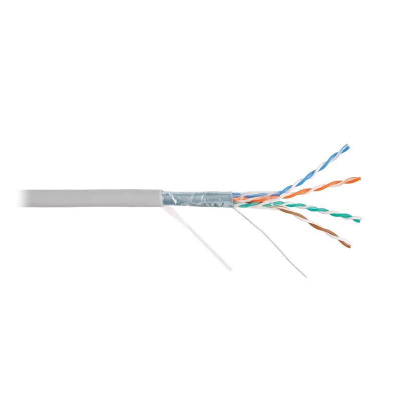 Кабель F/UTP кат.5E (класс D) 4 пары 24 AWG (0.50мм) тест по ISO/IEC 100МГц ОЖ BC чистая медь внутр. PVC нг(А) сер. (уп.305м) NIKOLAN NKL 4200A-GY