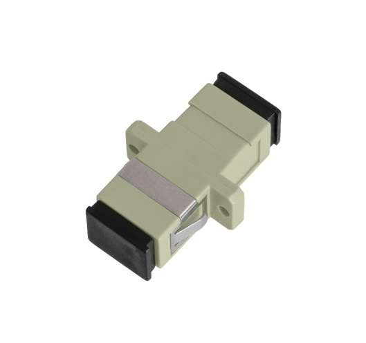 Адаптер волоконно-оптический соед. многомод. SC/UPC-SC/UPC одинарн. пласт. беж. (уп.2шт) NIKOMAX NMF-OA1MM-SCU-SCU-2