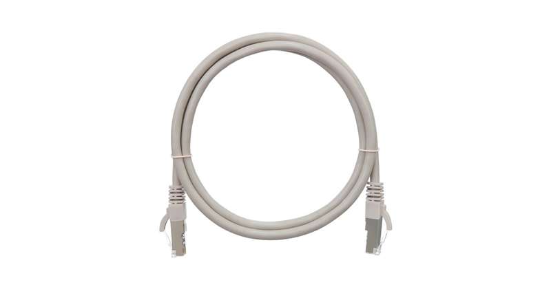 Патч-корд кат.5E (класс D) F/UTP 4 пары 26 AWG (7х0.165мм) 100МГц 2хRJ45 (8P8C) BC чистая медь LSZH нг(А)-HFLTx 7.5м сер. NIKOMAX NMC-PC4SD55B-075-C-GY