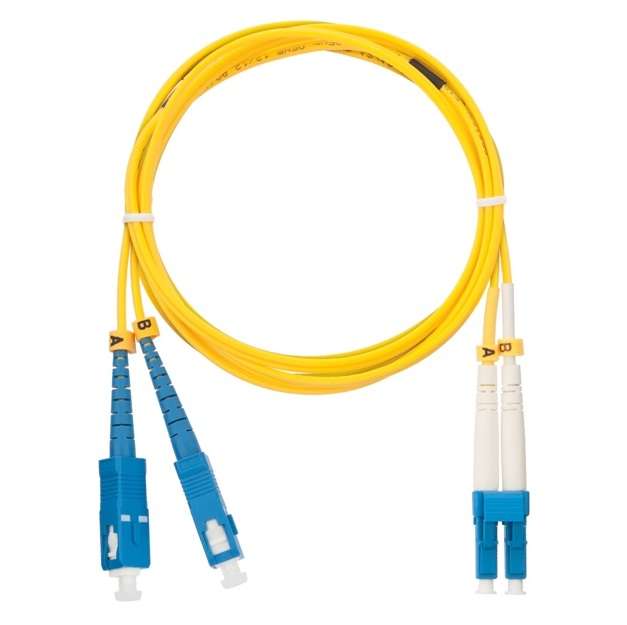 Патч-корд NMF-PC2S2C2-SCU-LCU-001 волоконно-оптический переходн. одномод. 9/125мкм стандарта OS2 SC/UPC-LC/UPC двойн. LSZH нг(В)-HFLTx 2мм желт. 1м NIKOMAX NMF-PC2S2C2-SCU-LCU-001