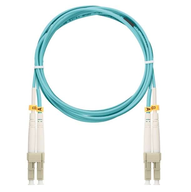 Патч-корд NMF-PC2M3C2-LCU-LCU-002 волоконно-оптический соед. многомод. 50/125мкм стандарта ОМ3 LC/UPC-LC/UPC двойн. LSZH нг(В)-HFLTx 2мм аква 2м NIKOMAX NMF-PC2M3C2-LCU-LCU-002