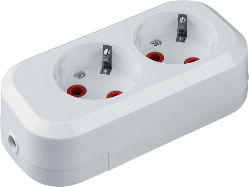 Колодка удлинителя 2-м с заземл. 61 582 NCA-BL01-02-E-WH АБС-пластик Navigator 61582