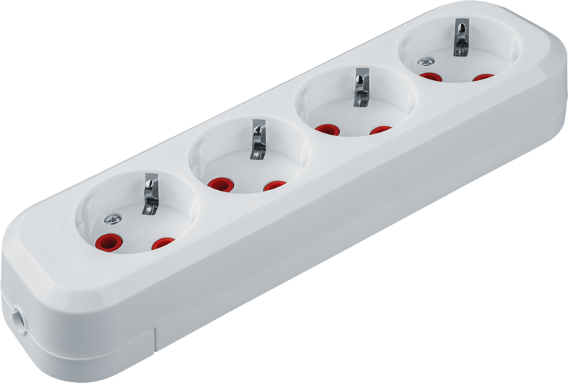 Колодка удлинителя 4-м с заземл. 61 586 NCA-BL01-04-E-WH АБС-пластик Navigator 61586