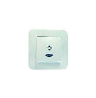 Кнопка звонка СП Lillium N с подсветкой бел. 55024