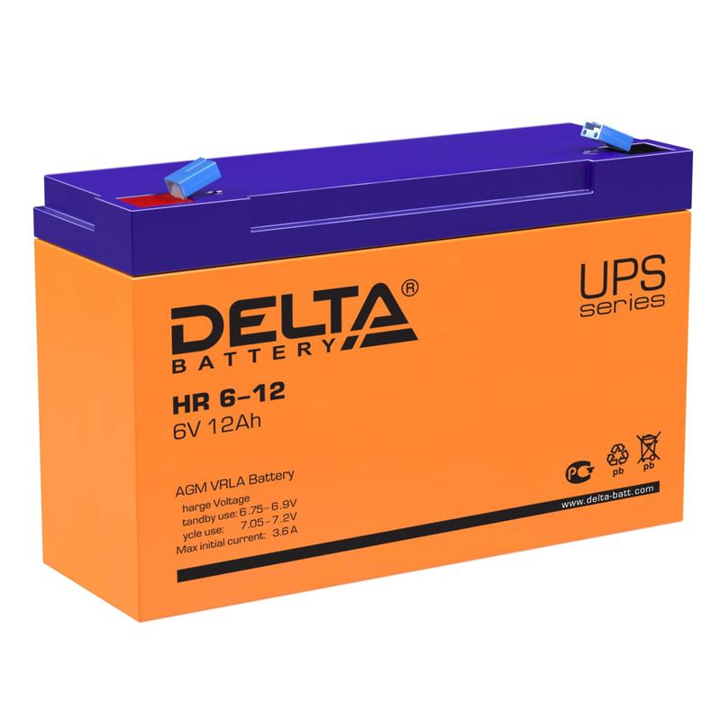 Аккумулятор UPS 6В 12А.ч HR 6-12 Delta 4614010180015